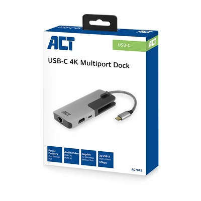 Kép 5/6 - ACT AC7042 USB-C 4K Multiport Dock