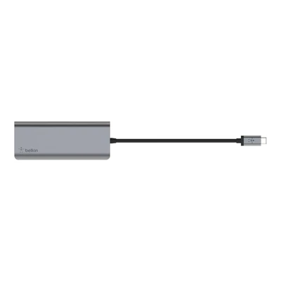 Kép 5/5 - Belkin Connect USB-C 6-in-1 Multiport Adapter Gray