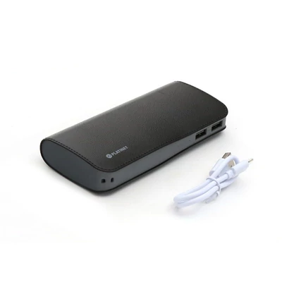 Kép 2/3 - Platinet PMPB11LB Leather 11000mAh PowerBank + microUSB Cable/Type-C Adapter Black