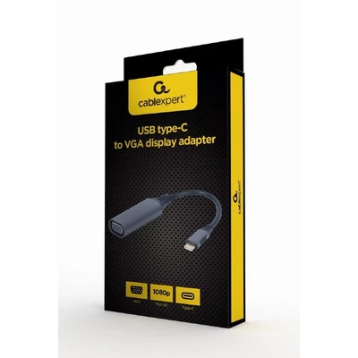 Kép 3/3 - Gembird A-USB3C-VGA-01 USB Type-C to VGA Display Adapter Space Grey