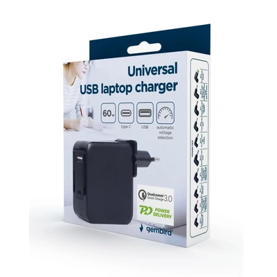 Kép 4/4 - Gembird Universal USB Laptop Charger