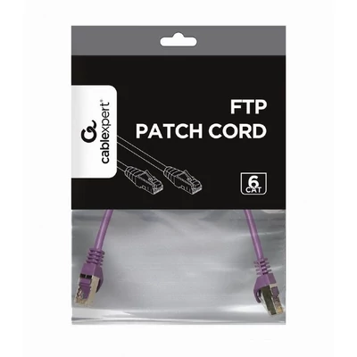 Kép 2/2 - Gembird CAT6 F-UTP patch kábel 0,25m lila