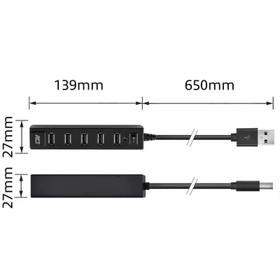 Kép 3/4 - ACT AC6215 USB Hub 7 port with on and off switch