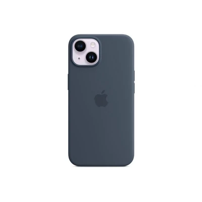 Kép 2/4 - Apple iPhone 14 Silicone Case with MagSafe Storm Blue