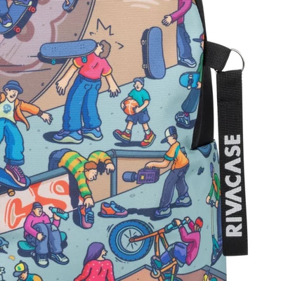 Kép 13/16 - RivaCase 5420 Agora Skaters Urban Backpack Black