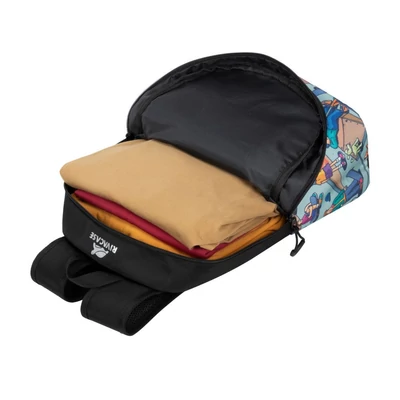 Kép 14/16 - RivaCase 5420 Agora Skaters Urban Backpack Black