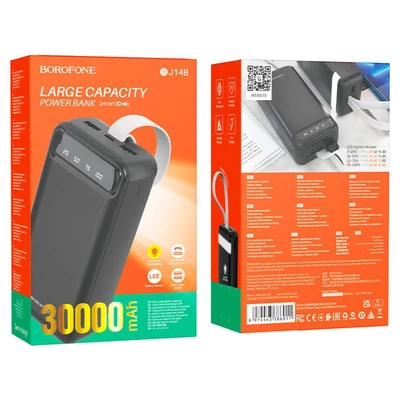 Kép 4/4 - BOROFONE BJ14B Freeway 30000mAh PowerBank Black