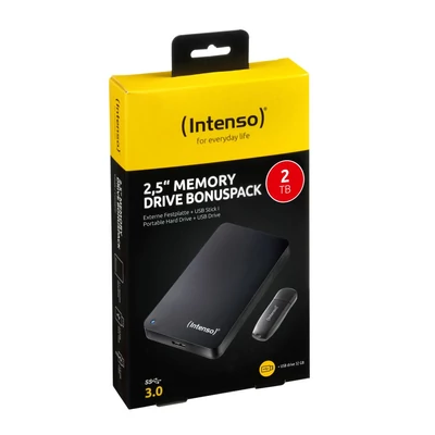 Kép 2/2 - Intenso 2TB 2,5" USB3.0 Memory Drive Black + 32GB USB Stick