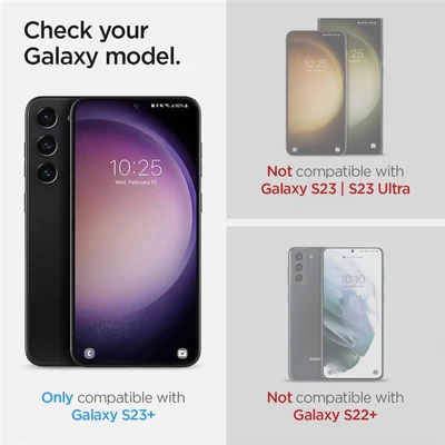 Kép 2/5 - Spigen Film Neo Flex Solid 2 Pack - Samsung Galaxy S23+