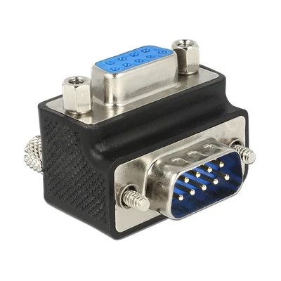 DeLock Adapter Sub-D 9 pin male > female 270° angled Nut and Screw changeable