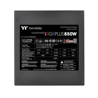 Kép 6/7 - Thermaltake 850W 80+ Platinum Toughpower iRGB Plus
