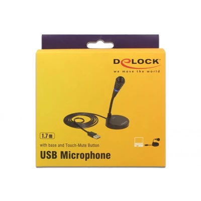 Kép 4/4 - DeLock USB Microphone with base and Touch-Mute Button