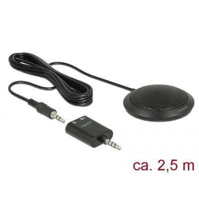 Kép 2/4 - DeLock Condenser Table Microphone omnidirectional for conference with 3.5 mm stereo jack male 3 pin