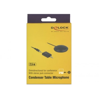 Kép 4/4 - DeLock Condenser Table Microphone omnidirectional for conference with 3.5 mm stereo jack male 3 pin