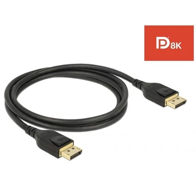 Kép 2/5 - DeLock DisplayPort cable 8K 60 Hz 1m DP 8K certified Black