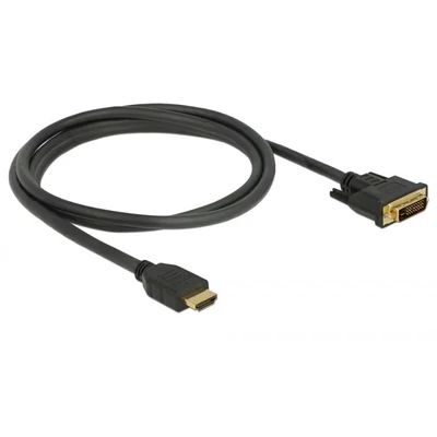 Kép 2/2 - DeLock HDMI to DVI-D (Dual Link) (24+1) cable bidirectional 1,5m Black