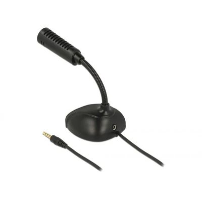 Kép 2/5 - DeLock Condenser Microphone Omni-Directional for Smartphone / Tablet with gooseneck 3.5 mm 4 pin ste