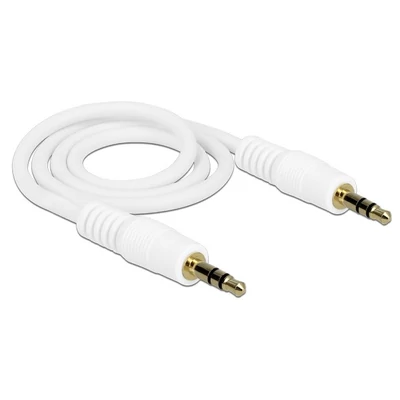 Kép 2/2 - DeLock Stereo Jack Cable 3.5mm 3 pin male > male 0,5m White