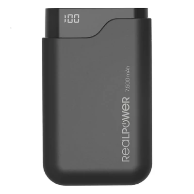 Kép 3/5 - Realpower PB-7500C 7500mAh PowerBank Black