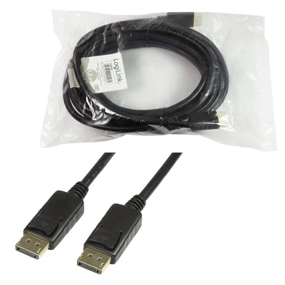 Logilink DisplayPort 1.2 connection cable 4K 2K/60Hz 7,5m Black