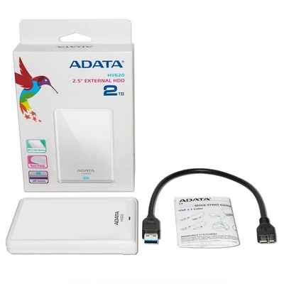 Kép 5/6 - A-Data 2TB 2,5" USB3.1 HV620S White