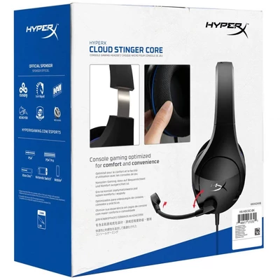 Kép 6/7 - Kingston HyperX Cloud Stinger Core Gamer Headset Black/Blue