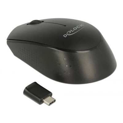 Kép 2/4 - DeLock Optical 3-button mini mouse USB Type-C 2.4 GHz wireless Black