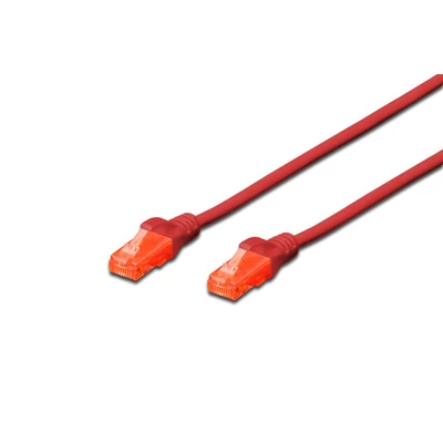 Digitus CAT6 U-UTP patch kábel 1m piros