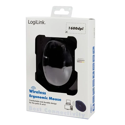 Kép 5/6 - Logilink ID0139 Wireless Ergonomic mouse Black