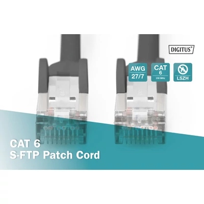 Kép 3/6 - Digitus CAT6 S-FTP patch kábel 2m fekete