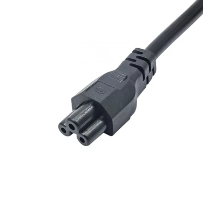 Kép 2/3 - Akyga AK-NB-08A Cloverleaf Power Cable 1m Black