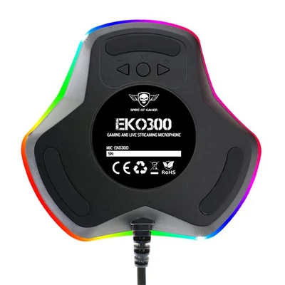 Kép 7/9 - Spirit Of Gamer EKO300 RGB USB microphone Black