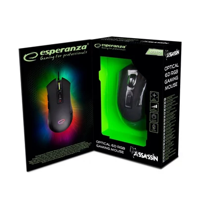 Kép 4/5 - Esperanza EGM601 Assassin Optical 6D RGB Gaming mouse Black