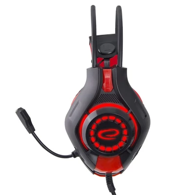 Kép 3/4 - Esperanza EGH420R DeathSrtike Gaming Headset Black/Red