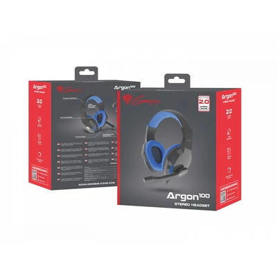 Kép 5/5 - Natec Genesis Argon 100 Gamer Headset Black/Blue