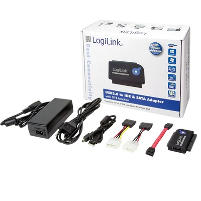 Kép 3/3 - Logilink AU0006C USB2.0 to 2,5" + 3,5" IDE + SATA HDD OTB adapter