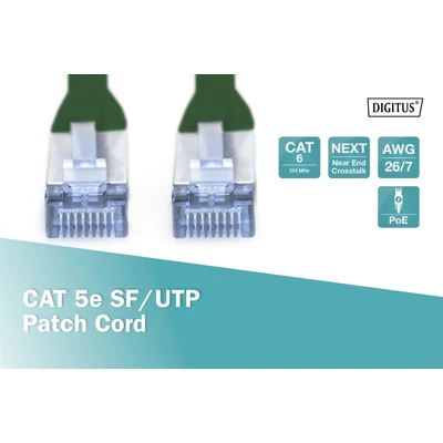 Kép 5/5 - Digitus CAT5e SF-UTP patch kábel 2m zöld