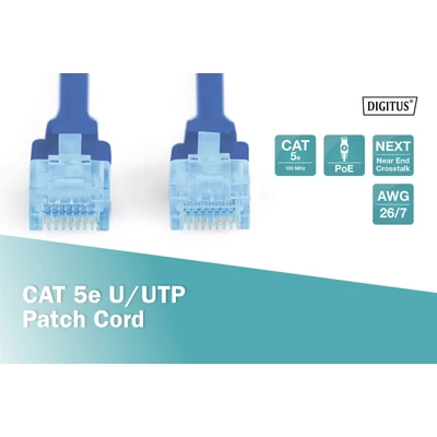 Kép 3/5 - Digitus CAT5e U-UTP patch kábel 2m kék