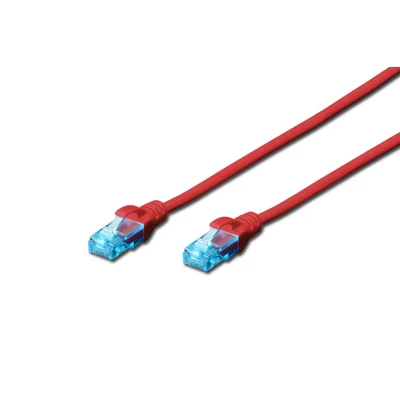 Digitus CAT5e U-UTP patch kábel 3m piros