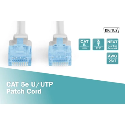 Kép 3/5 - Digitus CAT5e U-UTP patch kábel 25m szürke
