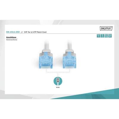 Kép 5/5 - Digitus CAT5e U-UTP patch kábel 25m szürke