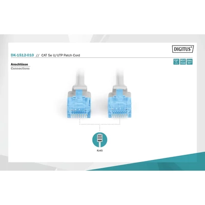 Kép 4/5 - Digitus CAT5e U-UTP patch kábel 1m szürke