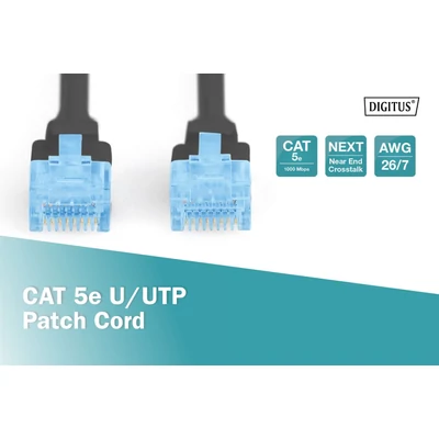 Kép 4/5 - Digitus CAT5e U-UTP patch kábel 2m fekete