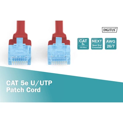 Kép 4/5 - Digitus CAT5e U-UTP patch kábel 5m piros