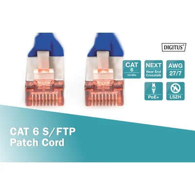 Kép 5/5 - Digitus CAT6 S-FTP patch kábel 3m kék