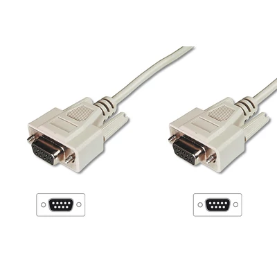 Kép 2/2 - Assmann Datatransfer connection cable, D-Sub9 5m Grey
