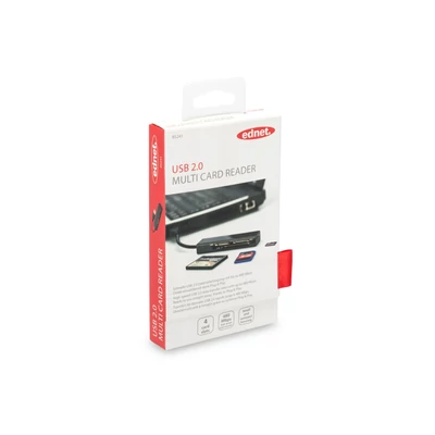 Kép 2/2 - Ednet USB 2.0 4-port Card Reader Black