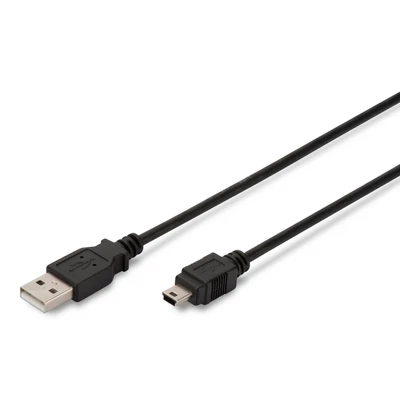 Assmann USB 2.0 connection cable, type A - mini B (5pin) 1,8m Black
