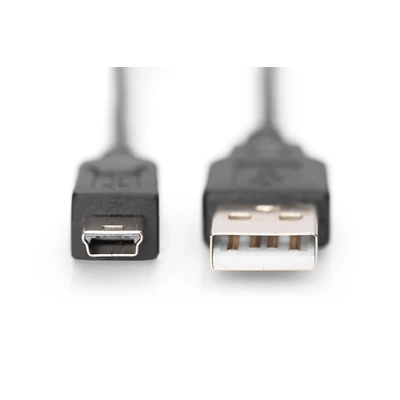 Kép 2/3 - Assmann USB 2.0 connection cable, type A - mini B (5pin) 1,8m Black
