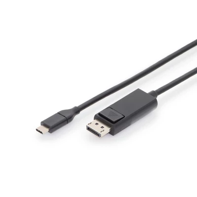 Assmann USB Type-C adapter cable, Type-C to DP 2m Black